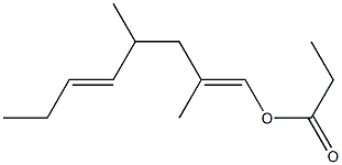 Propionic acid 2,4-dimethyl-1,5-octadienyl ester 구조식 이미지