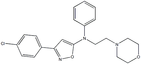 5-[N-Phenyl-N-(2-morpholinoethyl)amino]-3-(4-chlorophenyl)isoxazole Structure