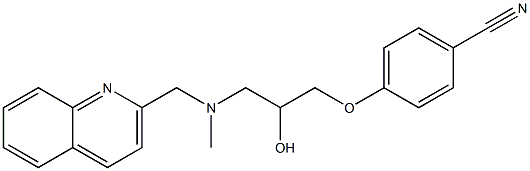 4-[2-Hydroxy-3-[N-(2-quinolinylmethyl)methylamino]propyloxy]benzonitrile Structure