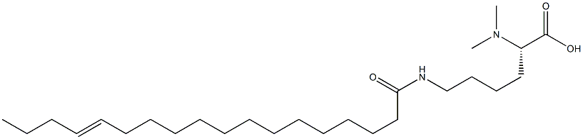 N6-(14-Octadecenoyl)-N2,N2-dimethyllysine 구조식 이미지