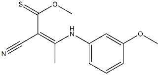 2-Cyano-3-(3-methoxyphenylamino)-3-methylthioacrylic acid methyl ester 구조식 이미지