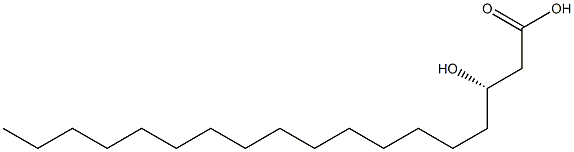 [S,(+)]-3-Hydroxystearic acid Structure