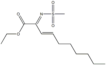 2-(Methylsulfonylimino)-3-decenoic acid ethyl ester Structure