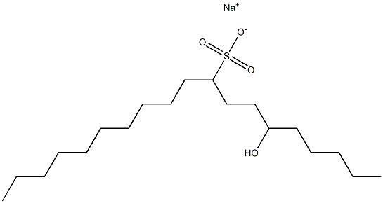 6-Hydroxynonadecane-9-sulfonic acid sodium salt Structure