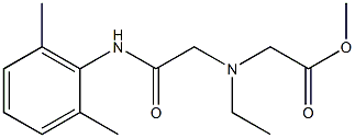 2-[N-Ethyl-N-(methoxycarbonylmethyl)amino]-N-(2,6-dimethylphenyl)acetamide 구조식 이미지