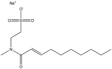 N-(2-Decenoyl)-N-methyltaurine sodium salt 구조식 이미지