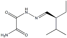 [S,(+)]-2-Ethyl-3-methylbutyraldehyde (2-amino-1,2-dioxoethyl)hydrazone 구조식 이미지