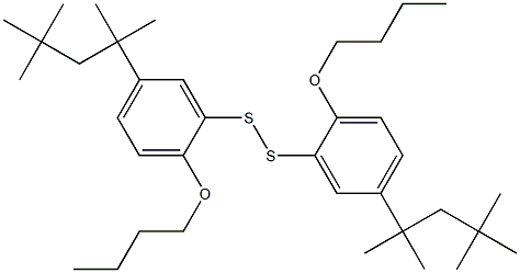 Bis[2-butoxy-5-(1,1,3,3-tetramethylbutyl)phenyl] persulfide Structure
