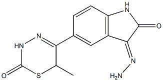 1,3-Dihydro-3-[hydrazono]-5-[(6-methyl-2-oxo-3,6-dihydro-2H-1,3,4-thiadiazin)-5-yl]-2H-indol-2-one Structure