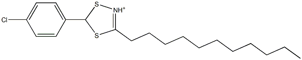 5-(4-Chlorophenyl)-3-undecyl-1,4,2-dithiazole-2-cation 구조식 이미지