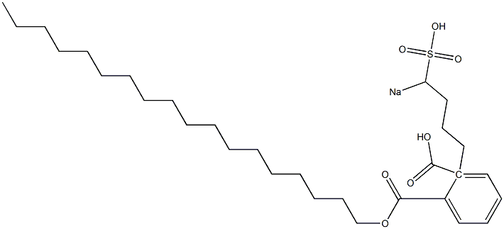 Phthalic acid 1-octadecyl 2-(4-sodiosulfobutyl) ester Structure