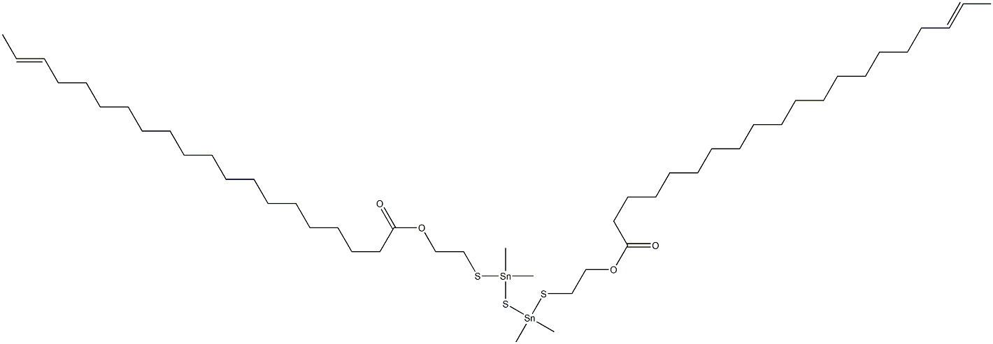 Bis[dimethyl[[2-(17-nonadecenylcarbonyloxy)ethyl]thio]stannyl] sulfide Structure