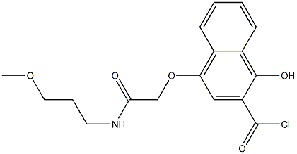 1-Hydroxy-4-[N-(3-methoxypropyl)carbamoylmethoxy]-2-naphthoyl chloride Structure