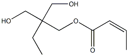 Isocrotonic acid 2,2-bis(hydroxymethyl)butyl ester Structure
