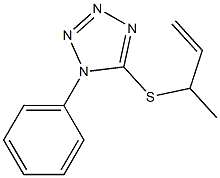 5-(1-Methyl-2-propenylthio)-1-phenyl-1H-tetrazole 구조식 이미지