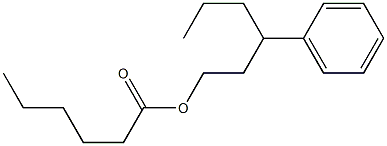 Hexanoic acid 3-phenylhexyl ester Structure