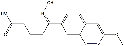 5-(Hydroxyimino)-5-[6-methoxy-2-naphtyl]valeric acid Structure