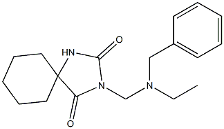 3-[[Ethyl(benzyl)amino]methyl]-2,4-dioxo-1,3-diazaspiro[4.5]decane 구조식 이미지