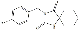 3-(p-Chlorobenzyl)-2,4-dioxo-1,3-diazaspiro[4.5]decane Structure