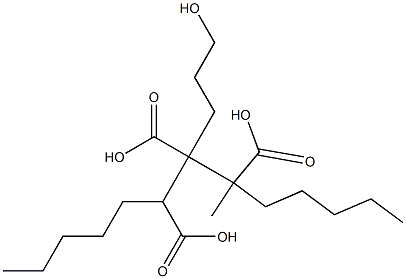 Butane-1,2,3-tricarboxylic acid 2-(3-hydroxypropyl)1,3-dipentyl ester Structure