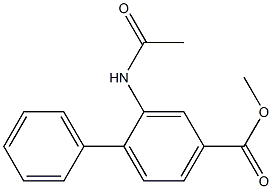 2-(Acetylamino)-1,1'-biphenyl-4-carboxylic acid methyl ester Structure