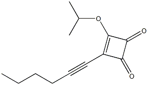 4-Isopropyloxy-3-(1-hexynyl)-3-cyclobutene-1,2-dione 구조식 이미지