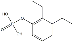 Phosphoric acid diethyl(1,5-cyclohexadienyl) ester 구조식 이미지