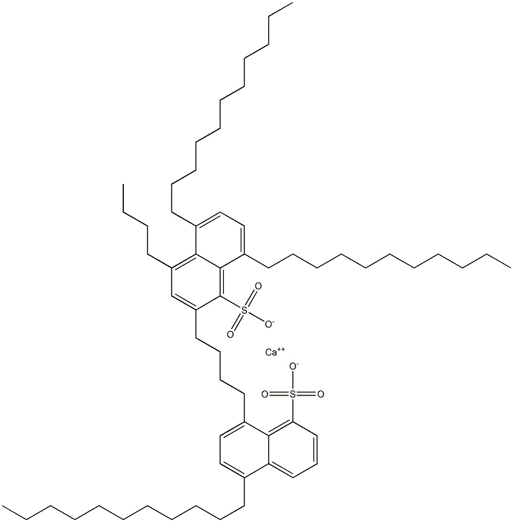 Bis(5,8-diundecyl-1-naphthalenesulfonic acid)calcium salt 구조식 이미지