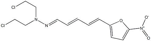 5-(5-Nitro-2-furyl)-2,4-pentadienal bis(2-chloroethyl)hydrazone 구조식 이미지