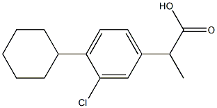 2-(4-Cyclohexyl-3-chlorophenyl)propionic acid 구조식 이미지