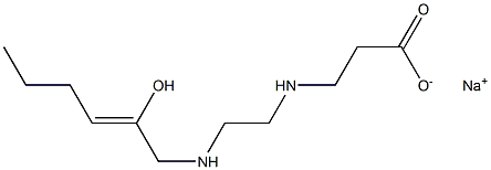 3-[N-[2-[N-(2-Hydroxy-2-hexenyl)amino]ethyl]amino]propionic acid sodium salt Structure