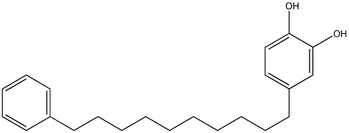 4-(10-Phenyldecyl)catechol Structure