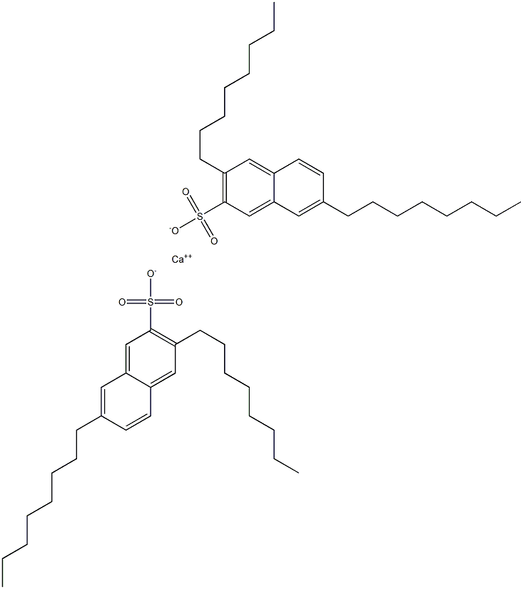 Bis(3,7-dioctyl-2-naphthalenesulfonic acid)calcium salt 구조식 이미지