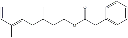 Phenylacetic acid 3,6-dimethyl-5,7-octadienyl ester 구조식 이미지