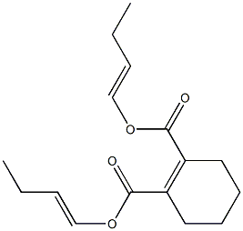 1-Cyclohexene-1,2-dicarboxylic acid bis(1-butenyl) ester Structure