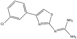 2-[4-(3-Chlorophenyl)thiazole-2-yl]guanidine 구조식 이미지