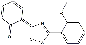 3-(2-Oxo-3,5-cyclohexadien-1-ylidene)-5-[2-methoxyphenyl]-3H-1,2,4-dithiazole Structure