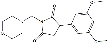 2-(3,5-Dimethoxyphenyl)-N-(morpholinomethyl)succinimide Structure