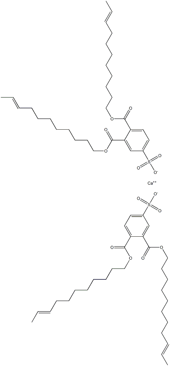 Bis[3,4-di(9-undecenyloxycarbonyl)benzenesulfonic acid]calcium salt Structure