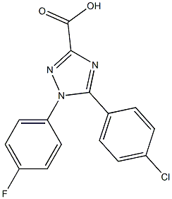 1-(4-Fluorophenyl)-5-(4-chlorophenyl)-1H-1,2,4-triazole-3-carboxylic acid 구조식 이미지