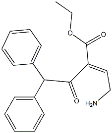 2-(2-Aminoethylidene)-4,4-diphenyl-3-oxobutyric acid ethyl ester 구조식 이미지