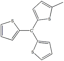Bis(2-thienyl)(5-methyl-2-thienyl)methyl cation 구조식 이미지