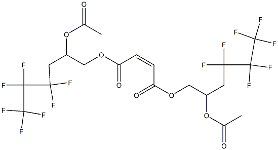 Maleic acid bis(2-acetyloxy-4,4,5,5,6,6,6-heptafluorohexyl) ester 구조식 이미지