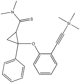 N,N-Dimethyl 2-phenyl-2-[2-[(trimethylsilyl)ethynyl]phenoxy]cyclopropane-1-carbothioamide 구조식 이미지