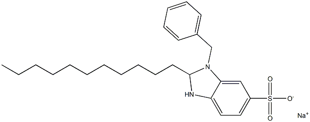 1-Benzyl-2,3-dihydro-2-undecyl-1H-benzimidazole-6-sulfonic acid sodium salt 구조식 이미지