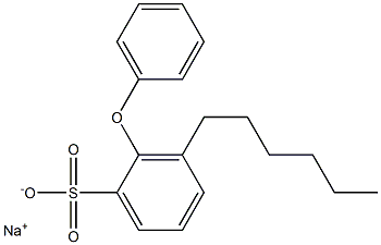 3-Hexyl-2-phenoxybenzenesulfonic acid sodium salt Structure