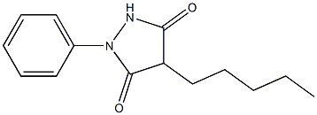 4-Pentyl-1-phenyl-3,5-pyrazolidinedione 구조식 이미지