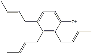 2,3,4-Tri(2-butenyl)phenol Structure