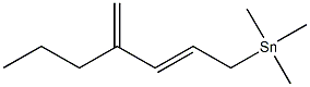 [(2E)-4-Propyl-2,4-pentadienyl]trimethylstannane 구조식 이미지