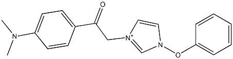 1-Phenoxy-3-[4-(dimethylamino)phenylcarbonylmethyl]-1H-imidazol-3-ium Structure